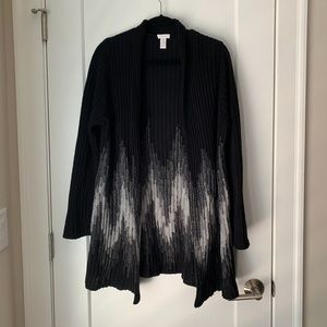 Chicos Ribbed Long Cardigan